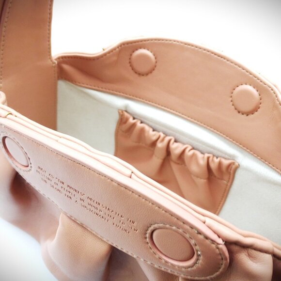 THEMOIRE Vegan Leather Dusty Rose Color Shoulder Handbag - Picture 8 of 11